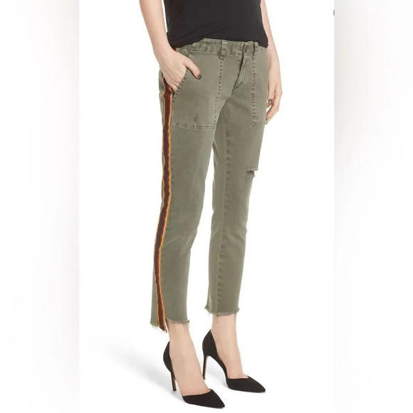 Pam & Gela Side Stripe Pants Militia - Picture 2 of 13